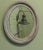 Victorian Oval Overpainted Wall Mirror For Sale - Image 4 of 8