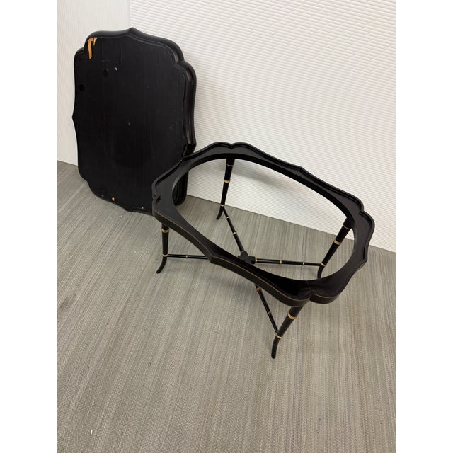 Traditional Antique English Regency Floral Painted Tray Table For Sale - Image 3 of 12