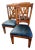 Four Solid Wood Dining Chairs, Decorated With Leather Strips For Sale