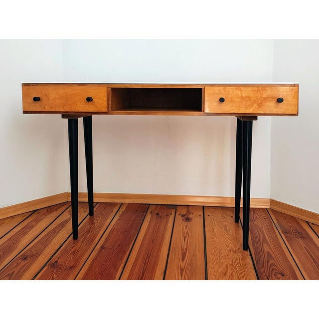 Wood Desk by M. Pozar for Up Závody, Czechoslovakia, 1960s For Sale - Image 7 of 18