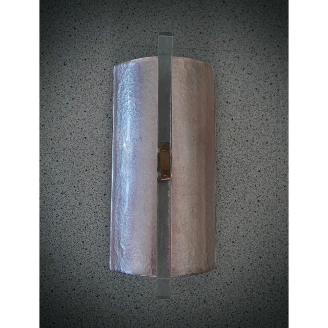 Mid-Century Murano Pink Art Glass Wall Light and Sconces, 2000 For Sale - Image 10 of 10