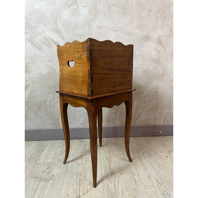 Small Louis XV Wooden Bedside Table, 1950s For Sale - Image 6 of 13