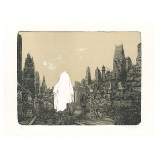 Nicolas de Crécy, Un Fantôme Sur La Ville, 2017, Lithograph For Sale