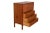 An elegant Mid-Century Modern teak secretary desk or vanity with mirror. Featuring beautifully grained teak wood case and...