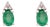 Natural Emerald Diamond Earrings 14k Gold 1.28 TCW Certified For Sale