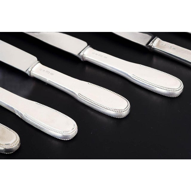 Dinner Knives in Silver and Stainless Steel by Evald Nielsen, 1930s, Set of 6 For Sale - Image 4 of 6