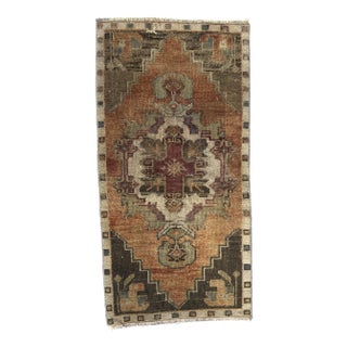 1960s Vintage Oushak Handmade Area Wool Rug For Sale