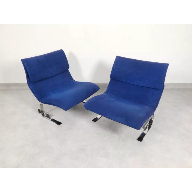 1970s Onda Armchairs by Giovanni Offredi for Saporiti, 1970s, Set of 2 For Sale - Image 5 of 9