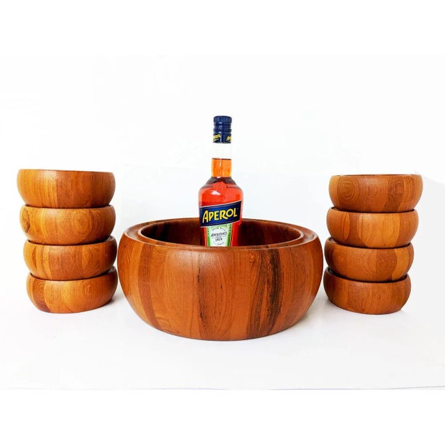 1960s Digsmed Staved Teak Wood Bowls, Set of 9 For Sale In Miami - Image 6 of 11