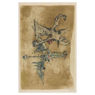 Johnny Friedlaender, L'Oiseau Bleu, Etching, 1970s For Sale