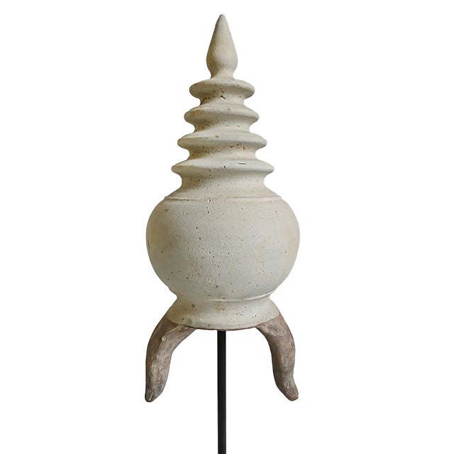Ceramic Mid 20th Century Thai Stupa Architectural Detail For Sale - Image 7 of 13