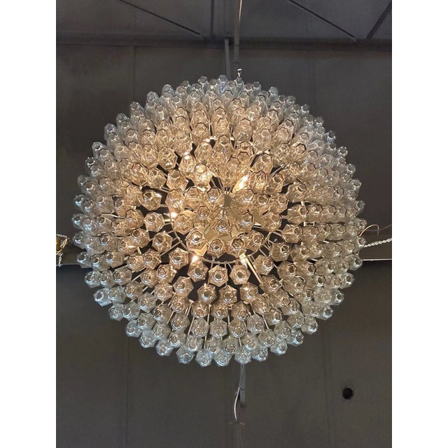Early 21st Century Modern Murano Glass Poliheder Chandelier in Fume Color For Sale - Image 5 of 9