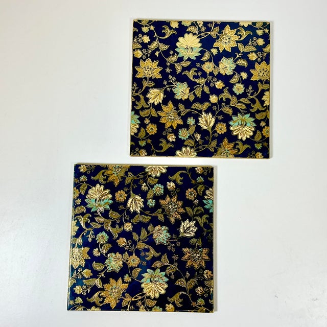 Wood 1980s Vintage Chinoiserie Hollywood Regency Boho Chic Trivets - Set of 2 For Sale - Image 7 of 9