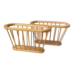 Contemporary Mid Century Modern Style Magazine Holder Set of 2 in the Style of Arthur Umanoff