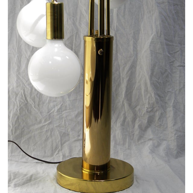 Mid Century Modern Brass with 5 Globe Table Lamp Chairish