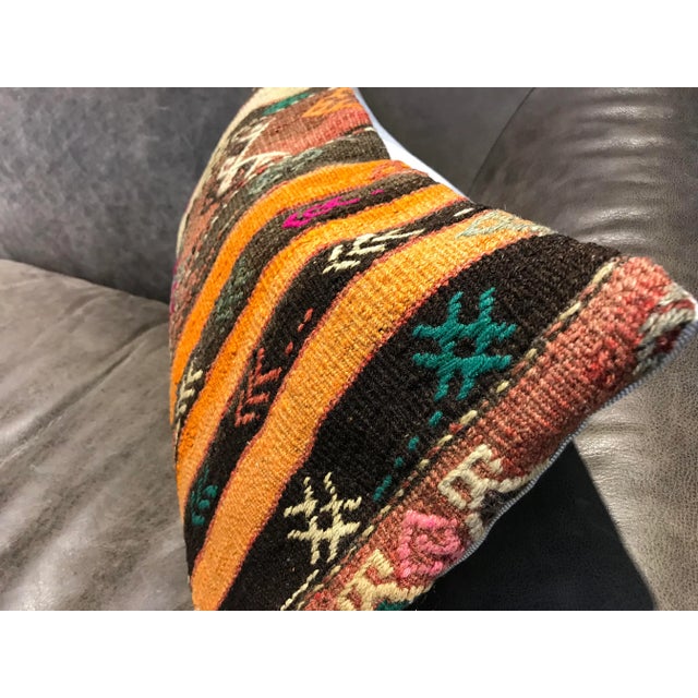 Hand knotted TURKISH KILIM PILLOW; Made from vintage Kilim Rugs. Each of our pillow covers is cut from an old kilim. This...