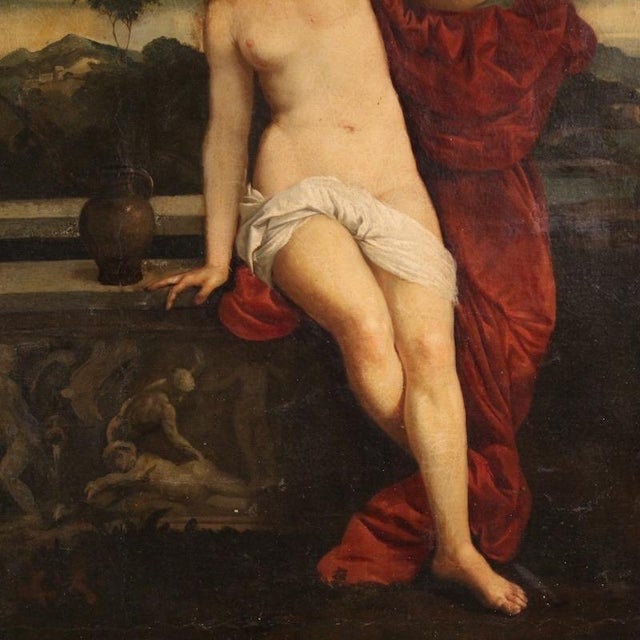 Italian Artist, Sacred Love, Nude, 1830, Oil on Canvas For Sale - Image 4 of 16