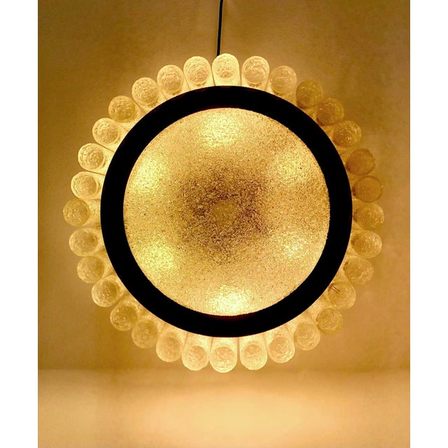 Ice Glass Plafoniere from Doria Leuchten, 1960s For Sale - Image 4 of 16