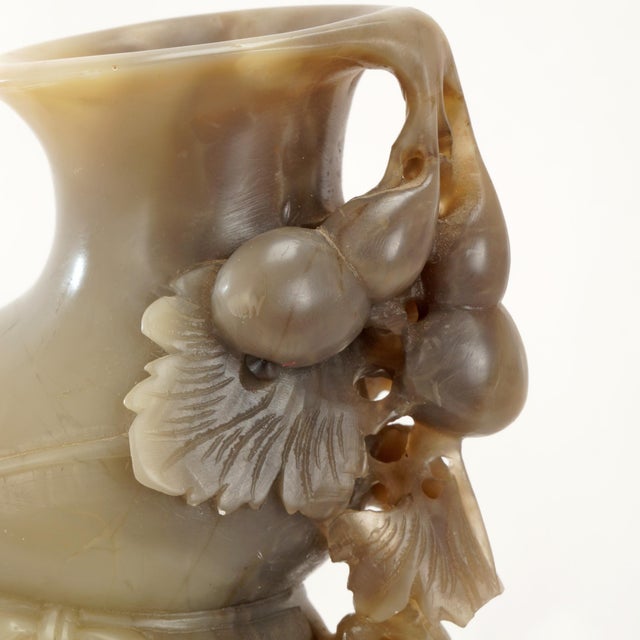Stone Vintage Chinese Hand Carved Soapstone Double Gourd Vase For Sale - Image 7 of 8