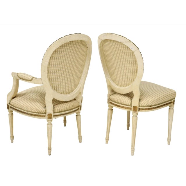 Early 20th Century French Louis XVI Style Set of 6 Dining Chairs For Sale - Image 4 of 5