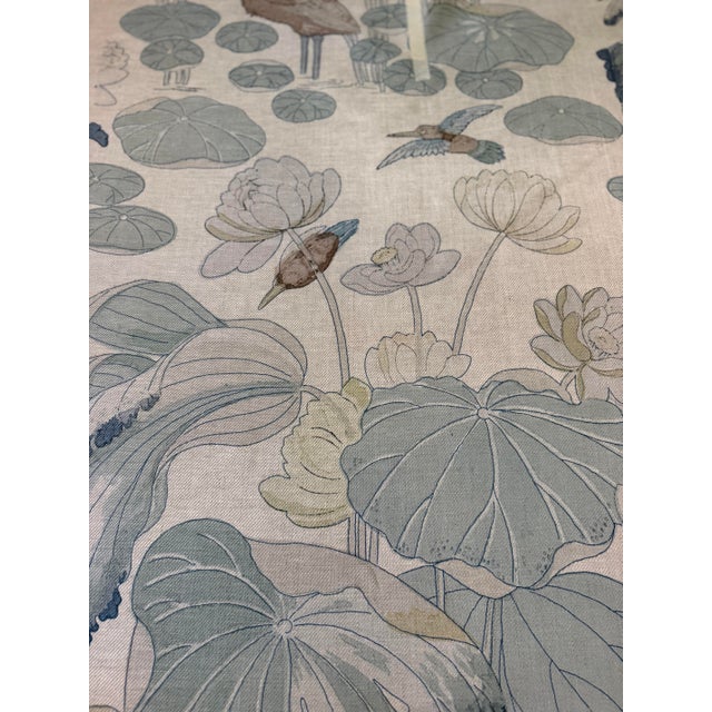 Lee Jofa Lee Jofa/Gp & J Baker Nympheus Twill Frost/Sea Fabric 1 1/2 Yards For Sale - Image 4 of 9