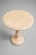 Handcrafted Beige Marble Pedestal Side Table | Round Stone Accent Table For Sale - Image 4 of 5