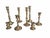 American Vintage Brass Candlestick Holders for Thanksgiving Tablescape- Set of 8 For Sale - Image 3 of 8