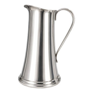Vintage Sheffield Silver Co. Silverplate Ice Lip Water Pitcher / Bar Pitcher – Made in Usa For Sale