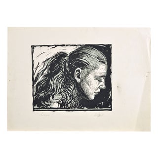 Albert Goltjakov, Meditation, 1960s, Monotype For Sale