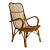 Late 20th Century Vintage Albini Style Bamboo and Rattan Child's Lounge Chair For Sale