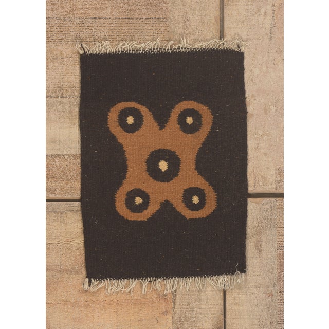 Vintage Mexican Zapotec Rug, 01'02 X 01'06 For Sale - Image 10 of 10