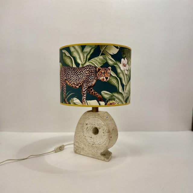 Travertine Table Lamp by Scarnicci, 1970s For Sale - Image 14 of 14