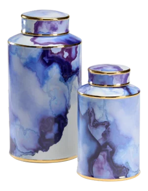 Azul Pool Canister, Set of 2