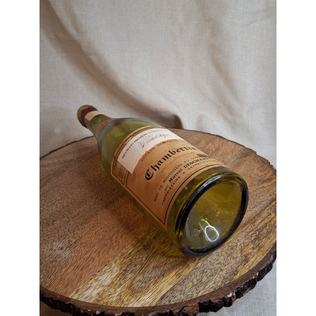 Vintage Empty 1947 Chambertin Wine Bottle Heublein Rare Wine Auction Provenance For Sale - Image 13 of 18