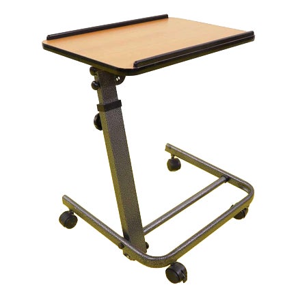 Adjustable Metal Bedside Table with Wheels For Sale