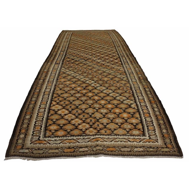 Antique Fine Hand-woven caucasian Kilim\. This Kilim measures approx (310x125 cm) Rug folds don't look particularly...