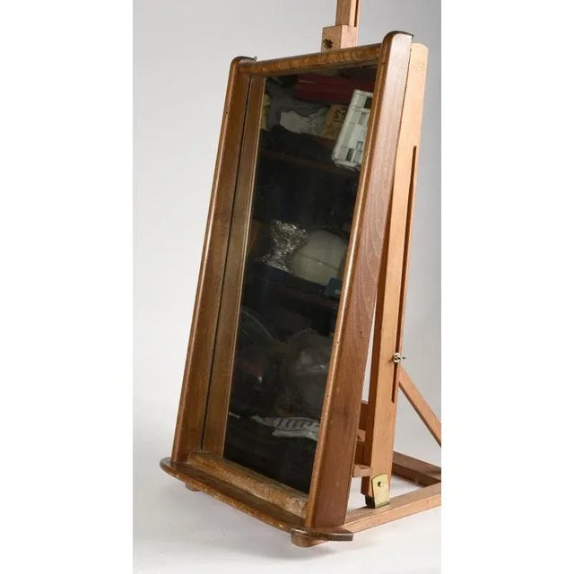 Mirror with Wooden Shelf, 1940s For Sale - Image 3 of 6