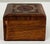 Wood Vintage Brass Inlay Hinged Wood Trinket Box For Sale - Image 7 of 8