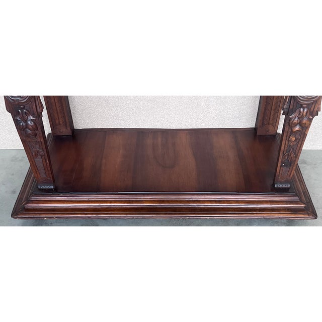 19th Century Carved Renaissance ConsoleTable With Drawers For Sale - Image 12 of 13