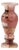 Pink Afghan Tukdi Onyx Urn Vase, Hand-Carved For Sale
