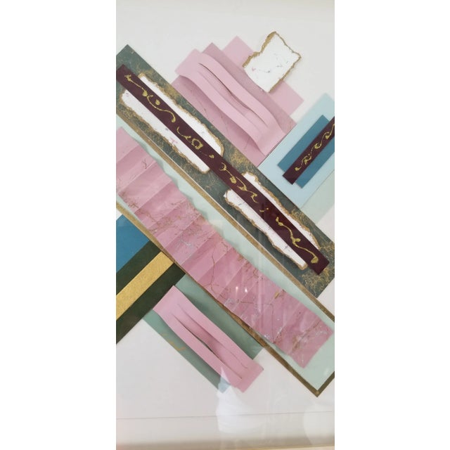 1980s 80s Tienel Postmodern Geometric Collage Wall Art / Painting For Sale In Miami - Image 6 of 10