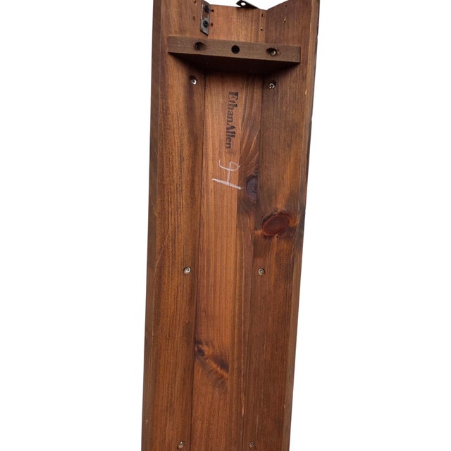 Ethan Allen Country Craftsman Corner Cabinet Shelf Display Knotty Pine Hutch For Sale - Image 13 of 13