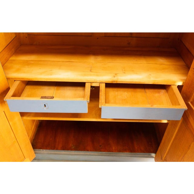 French Blue Wardrobe, 1900 For Sale - Image 12 of 14