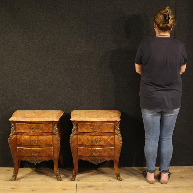 Louis XV Style Bedside Tables, France, 1970, Set of 2 For Sale - Image 12 of 13