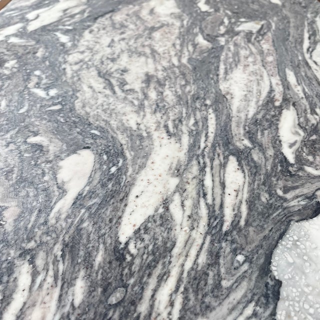 Mid-Century Modern Coffee Table in Metal, Walnut and Arabescato Marble, Italy, 1970 For Sale - Image 16 of 18
