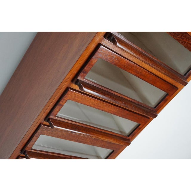 Wood Vintage Dutch Hardwood Haberdashery Shop Cabinet, 1930s For Sale - Image 7 of 18