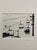 Drawing/Sketching Materials Black and White Ski Lift Signed and Dated 2003 Minimalist Winter Scene Matted Print For Sale - Image 7 of 8