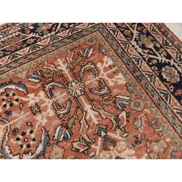 Red Antique Persian Mahal Rug. 9'4"x 11'10" For Sale - Image 8 of 18
