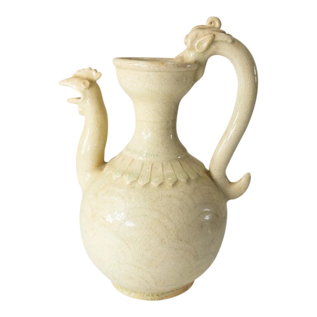 20th Century Decorative Chinese Tang Song Style Chinese Chinoiserie Ewer For Sale