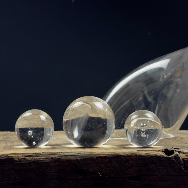 Vintage Postmodernist Biomorphic Hand Blown Glass Sculpture Set For Sale In Philadelphia - Image 6 of 7